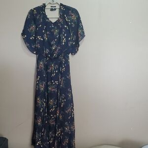 Belle And Bloom Floral Navy Dress Size Large